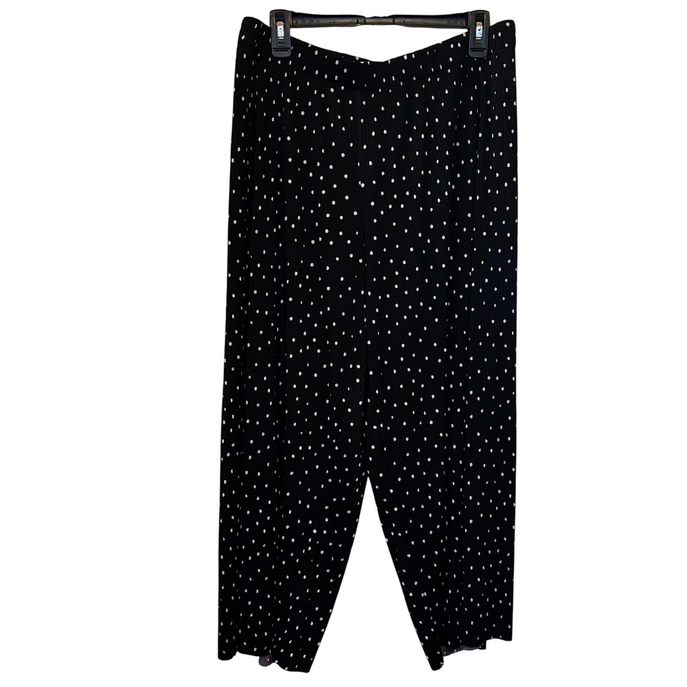J. Jill Women's Wearever Wide Leg Pants Large NWT Polka Dot Flowing Silhouette